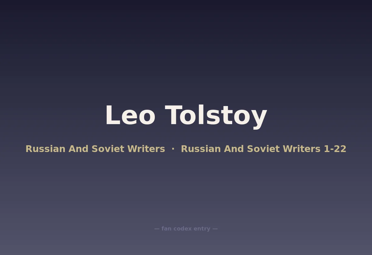 Leo Tolstoy