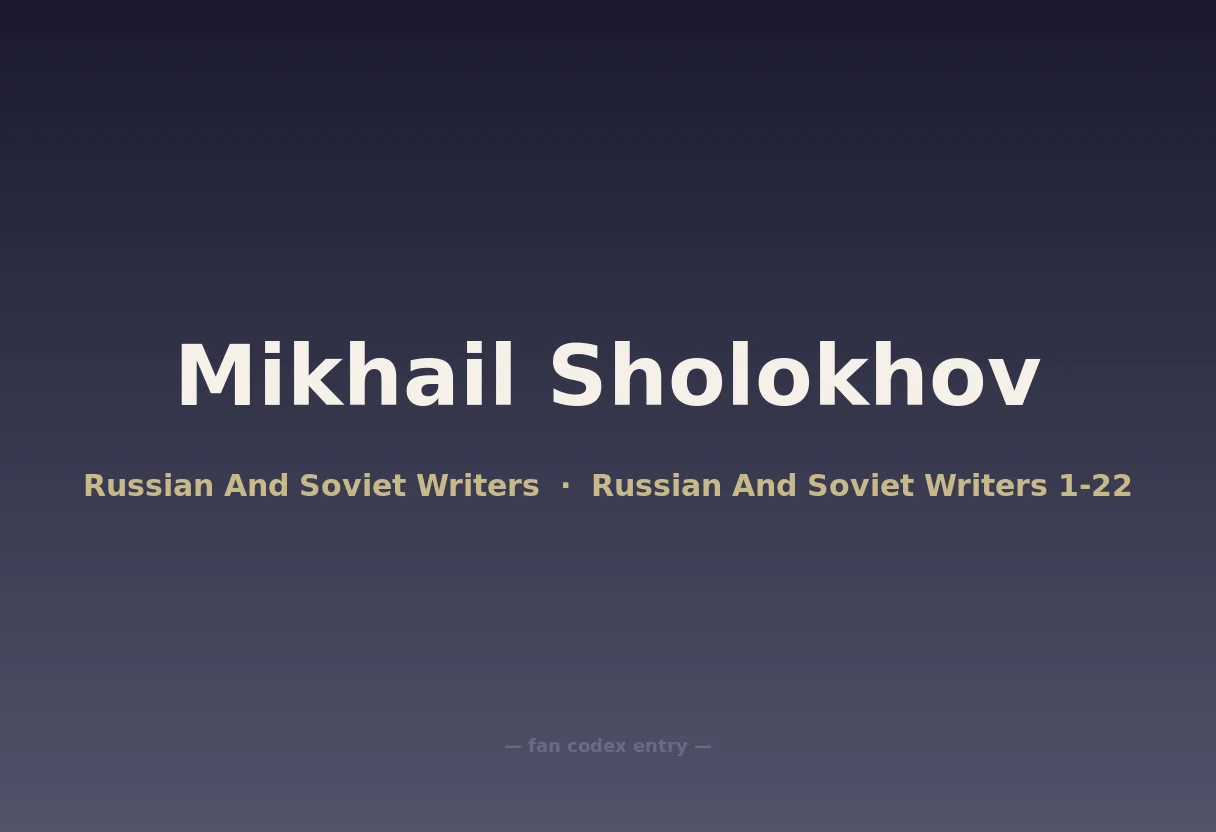 Mikhail Sholokhov